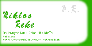 miklos reke business card